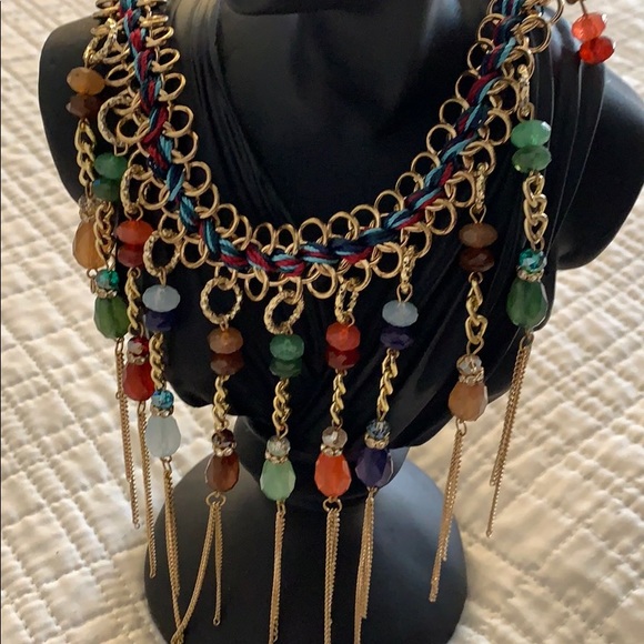 Beautiful and colorful necklace And earring set - Picture 2 of 2
